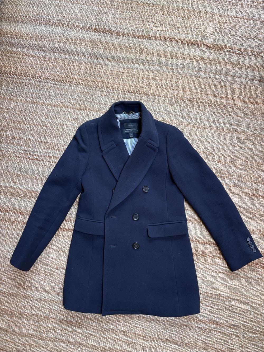 J. Crew women's Navy Double-Breasted Wool Peacoat